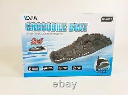 Uk 2.4g Remote Control Electric Crocodile Head Rc Boat Twin Motor Jouets D'eau