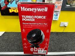 Ventilateur de sol électronique Honeywell Force. Télécommande, oscillant noir.