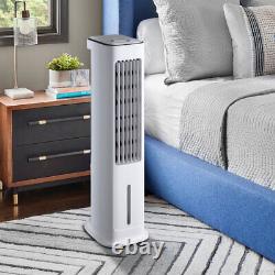 Ventilateur tour oscillant de 80W avec télécommande numérique, minuterie et design ultra-mince pour un refroidissement optimal.