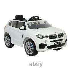 Voiture électrique blanche BMW X5 X5M SUV 12v avec télécommande parentale