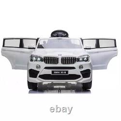 Voiture électrique blanche BMW X5 X5M SUV 12v avec télécommande parentale