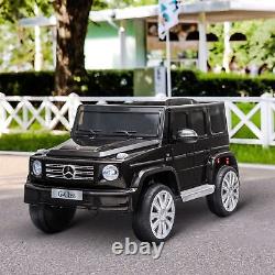 Voiture électrique pour enfants HOMCOM Mercedes Benz G500 12V avec télécommande - Noir