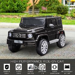 Voiture électrique pour enfants HOMCOM Mercedes Benz G500 12V avec télécommande - Noir