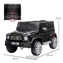 Voiture électrique pour enfants HOMCOM Mercedes Benz G500 12V avec télécommande - Noir