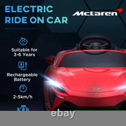 Voiture électrique pour enfants McLaren sous licence 12V avec télécommande et musique