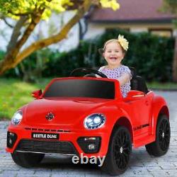 Voiture électrique pour enfants Volkswagen Beetle 12v avec télécommande - rouge