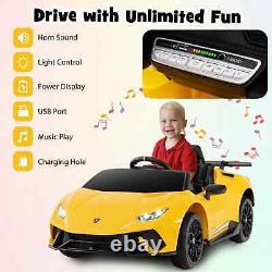 Voiture électrique pour enfants de 12V avec télécommande - Jaune