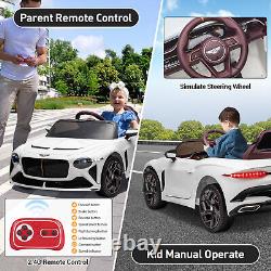Voiture électrique pour enfants style Bentley 12V, jouet pour enfant avec télécommande, LED et lecteur MP3