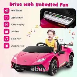 Voiture électrique pour tout-petits 12V avec télécommande - Rose