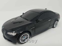 Voiture radiocommandée noire BMW M3 à l'échelle 1/24, sous licence officielle